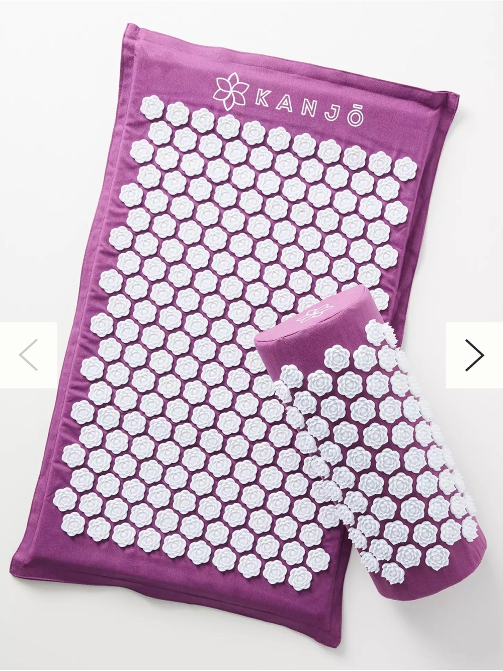 Kanjo Acupressure Mat With Pillow and Carrying Bag - Purple From Anthropologie